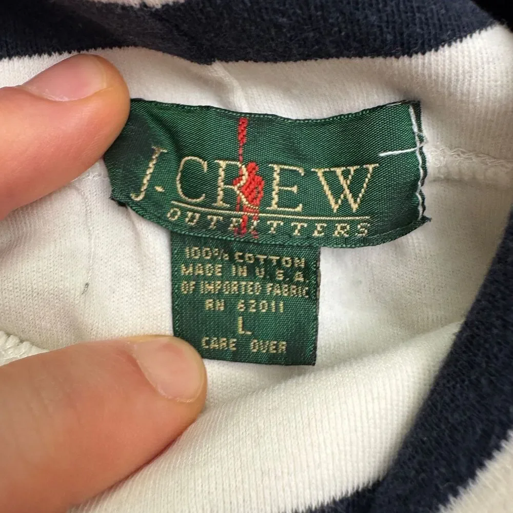 Vintage J.Crew Outfitters Striped Colorblock Turtleneck Long Sleeve Top Large